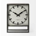 Homeroots Square Grey Metal Desk Table Clock with Simple White & Black face 376224